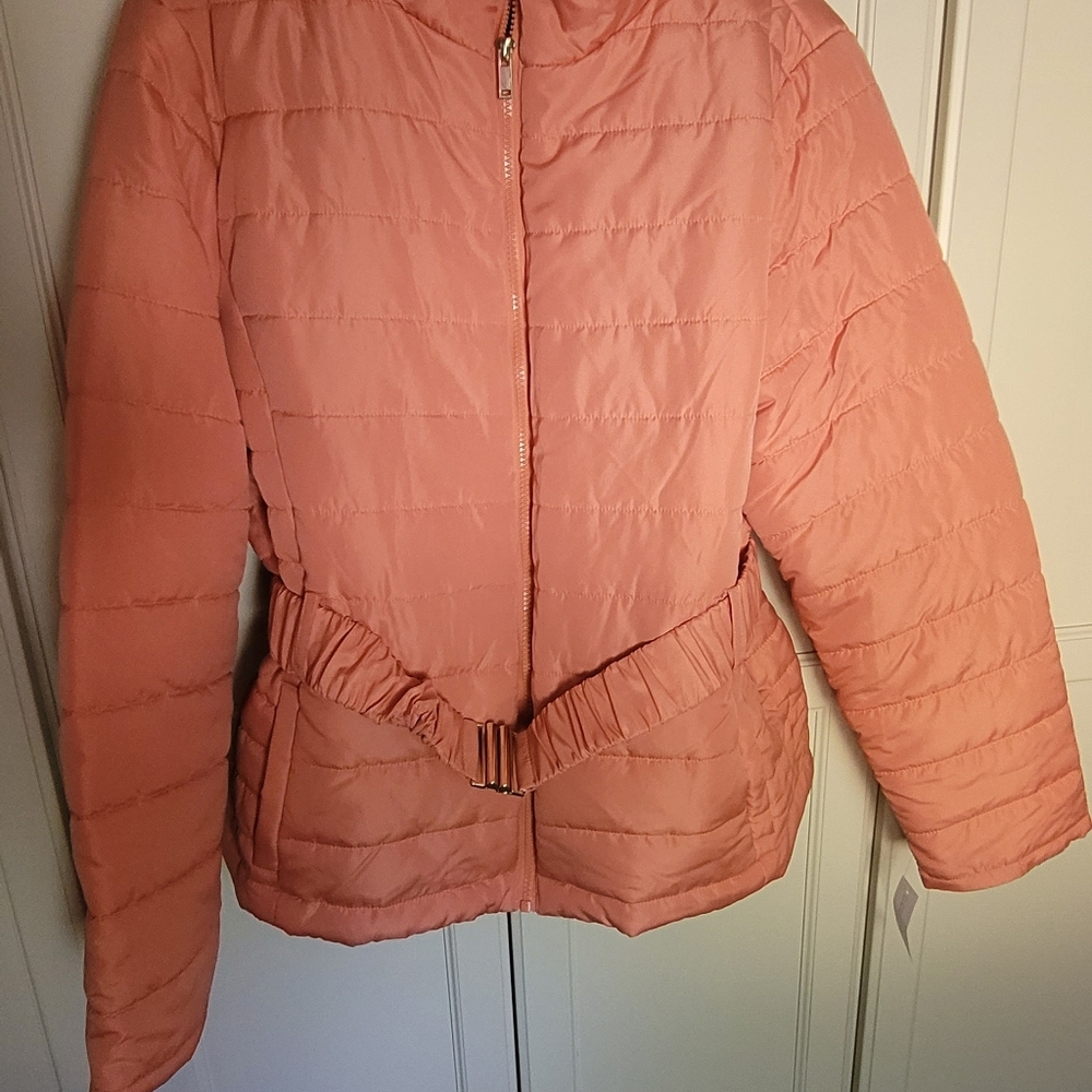 New York & Company BELTED PUFFER JACKET